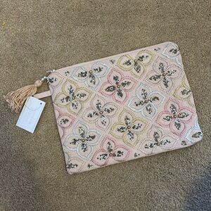 NWT Embroidered Beaded Bag